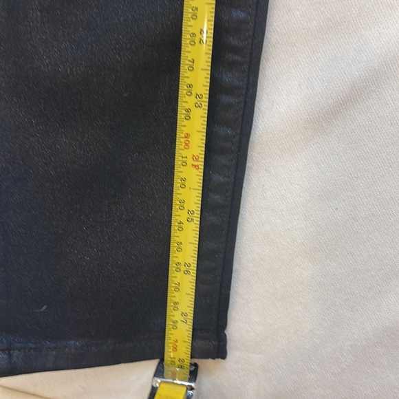 For All Mankind black coated distressed straight leg jeans - Picture 4 of 5